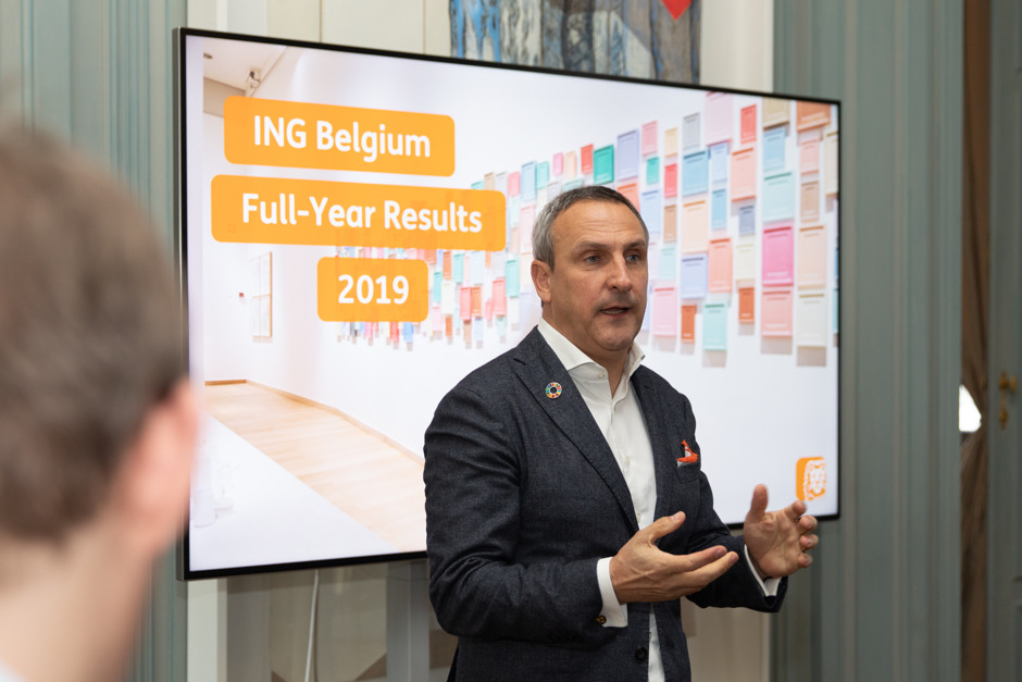 Résultats annuels 2019 d’ING Belgique: Plus d'un client sur 2 gère ses opérations bancaires via smartphone ou en ligne