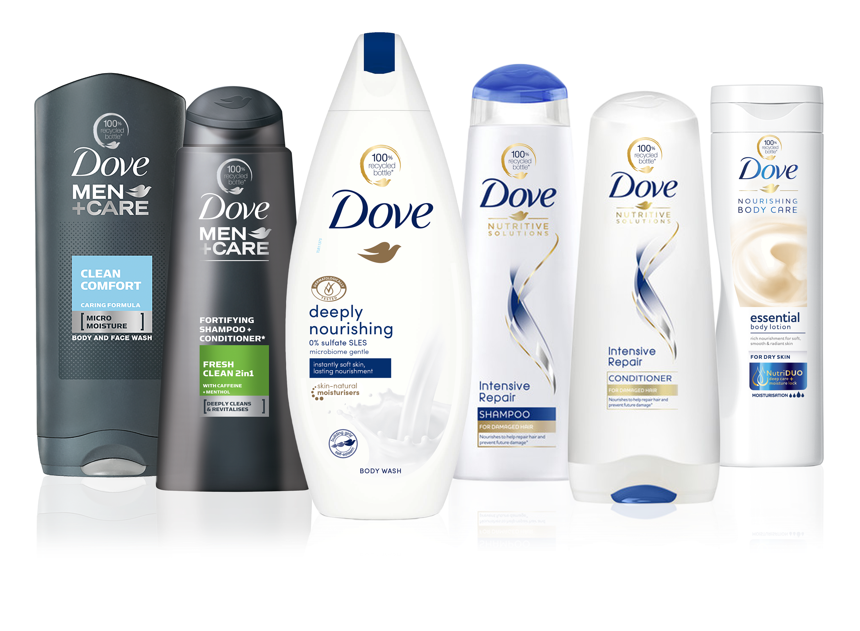 Dove introduceert flessen van 100% gerecycled plastic en plasticvrije verpakkingen voor haar beauty zeep