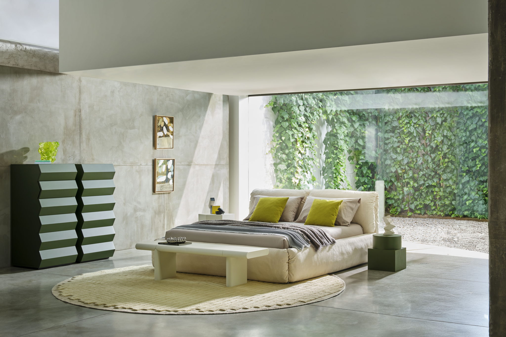 Za:Za Bed by Zaven and Z24 785 by Muller Van Severen for Zanotta Za:Za Bed by Zaven and Z24 785 by Muller Van Severen for Zanotta
