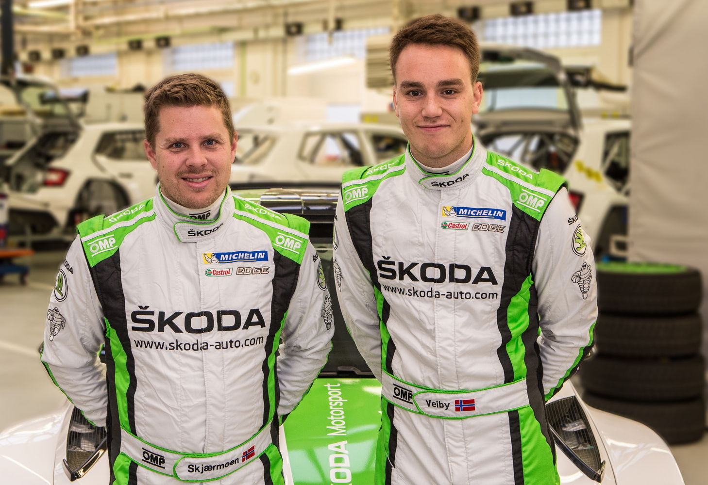 At Rally Sweden, second round of 2018 FIA World Rally Championship, Ole Christian Veiby (right) and co-driver Stig Rune Skjærmoen aim for a podium position in WRC 2 category with their ŠKODA FABIA R5.
