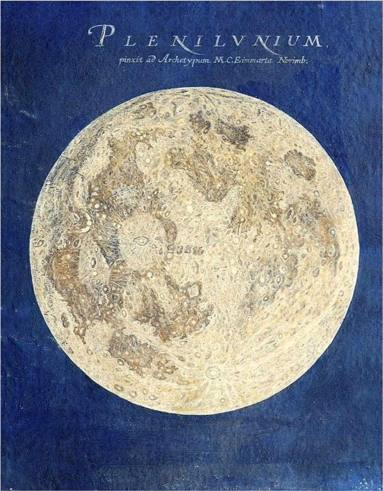 Maria Clara Eimmart, Moon Phases: Plenilunium, inv. MdS-124c © Museo della Specola, Università di Bologna