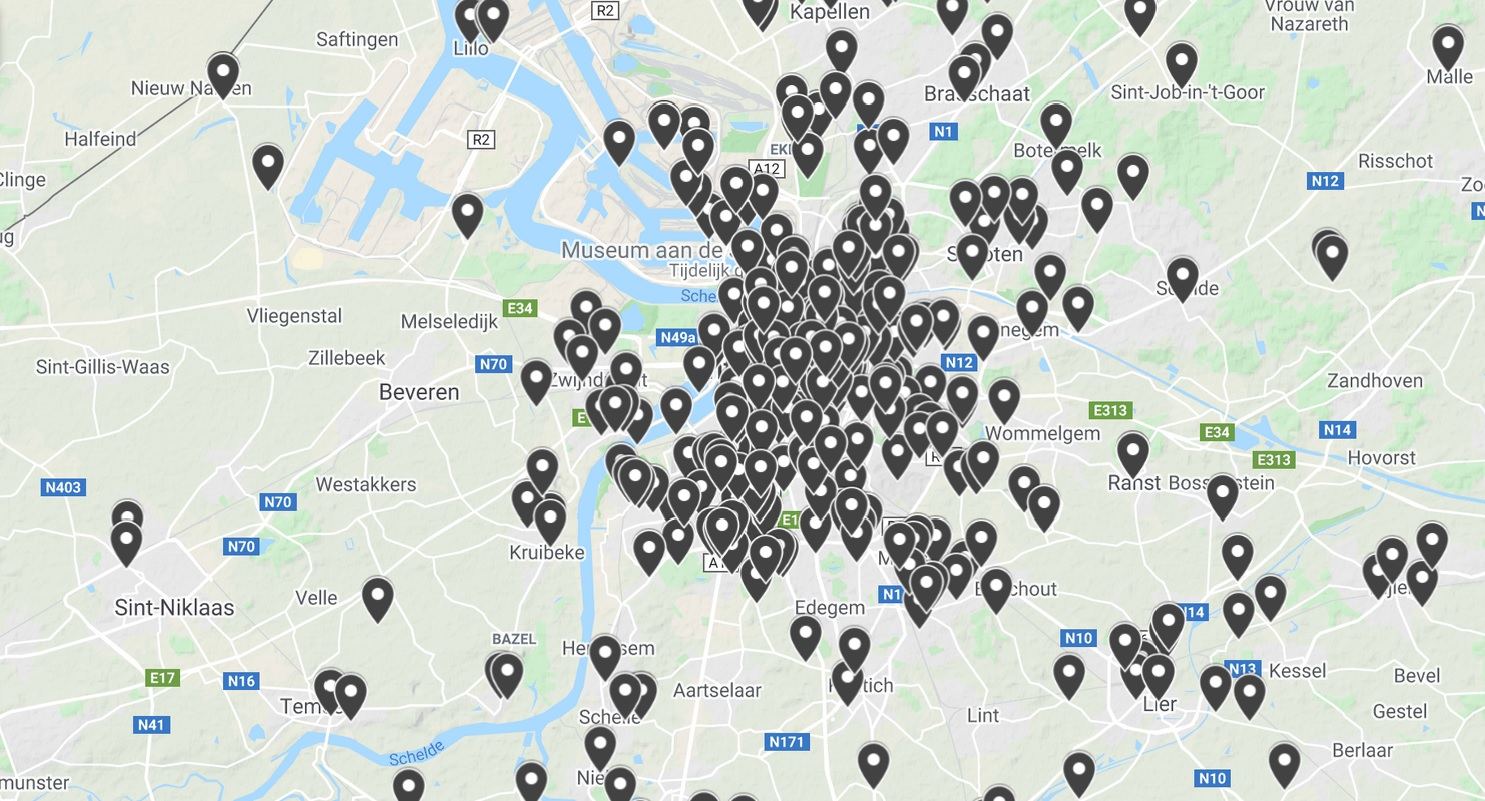 Bommenkaart detail