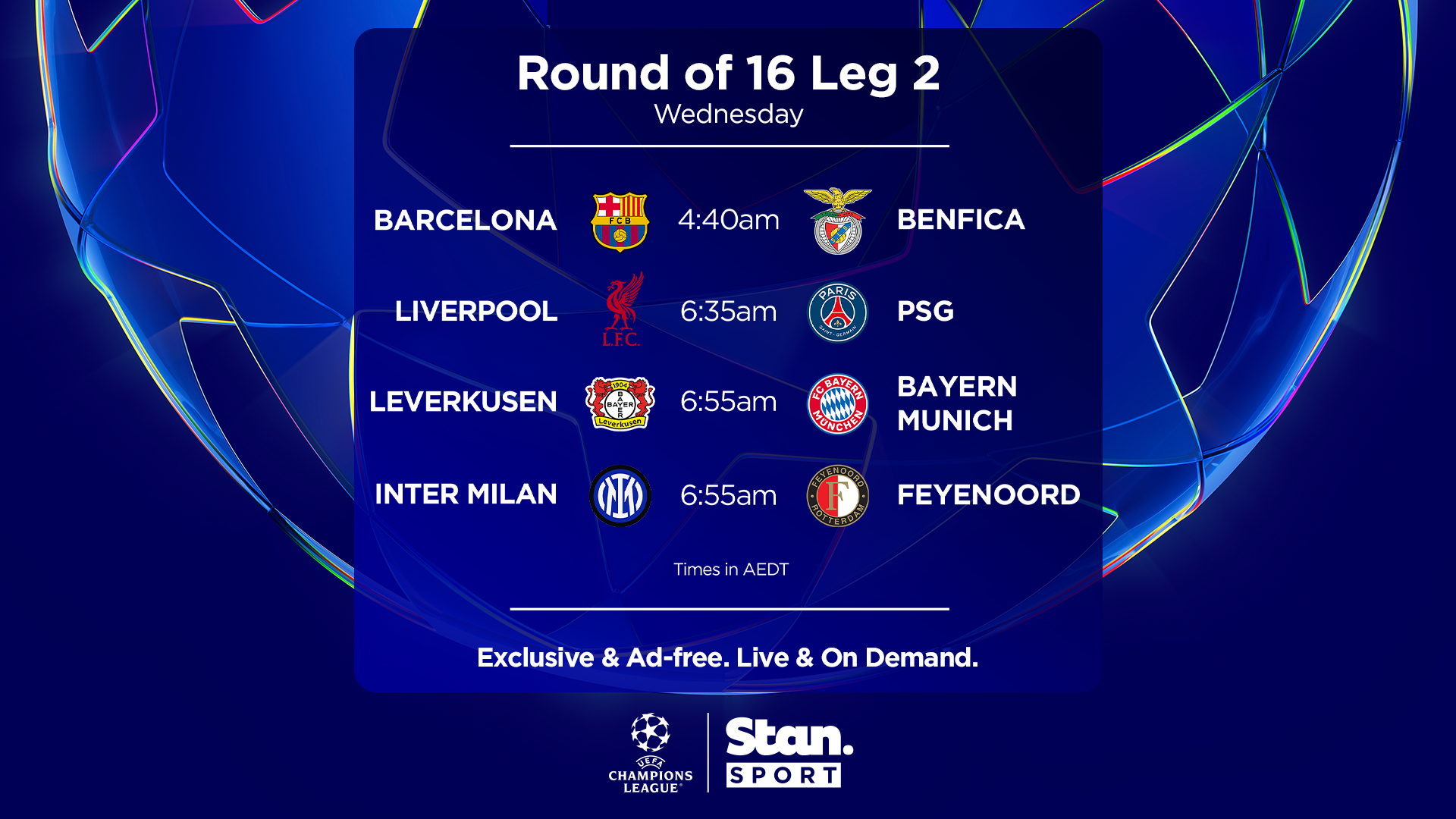 This week on Stan Sport (6 March 2025)