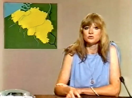 Martine Tanghe als nieuwsanker in 1978 - (c) VRT