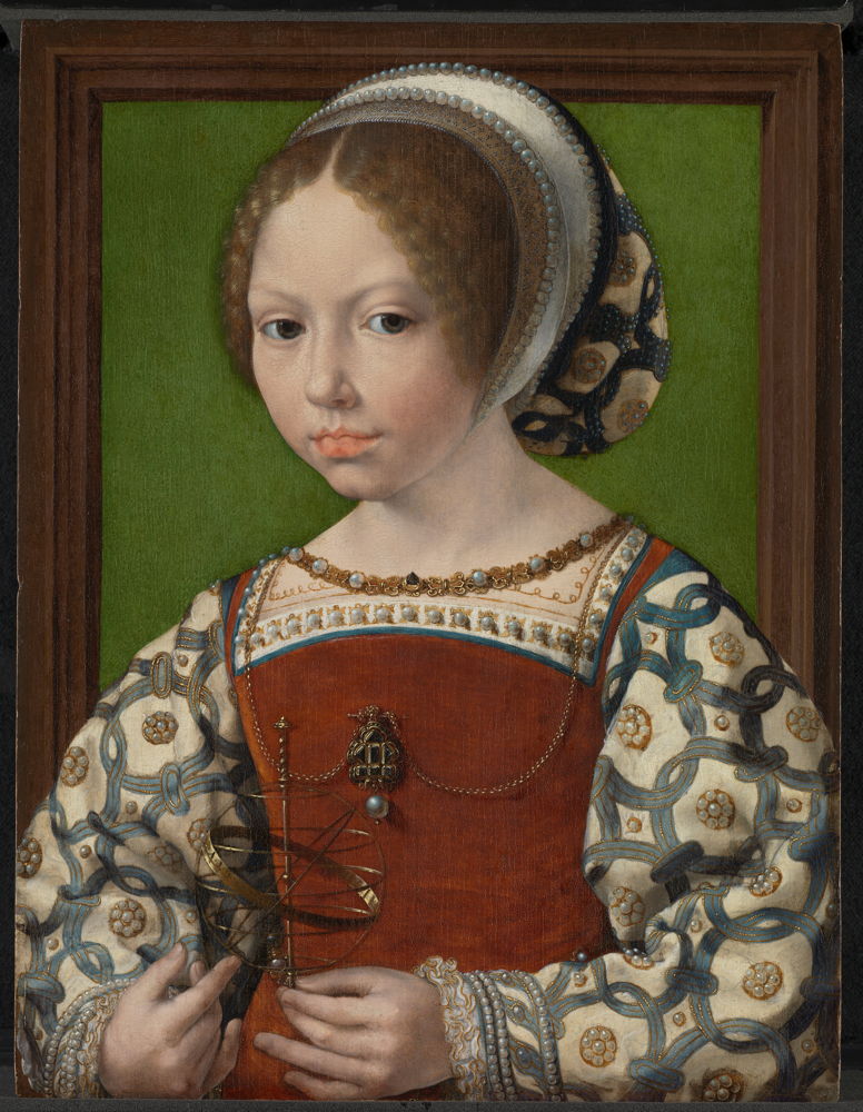 Op zoek naar Utopia © Jan Gossaert, Portret van een jonge prinses met armillarium, c. 1530. The National Gallery, Londen