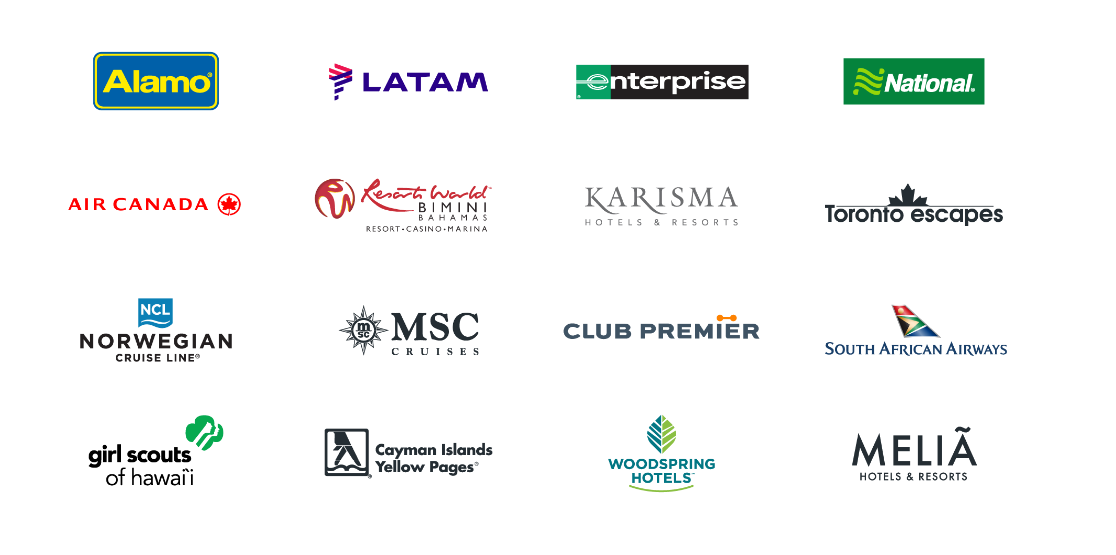 A few of Worldmedia's Travel Clients.  We are in good company. 