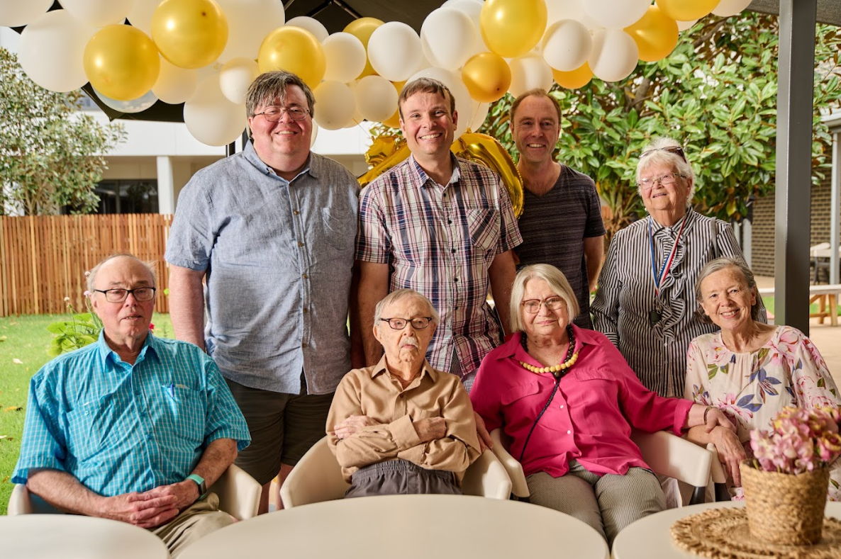 Ken and his family celebrating at Whiddon Grafton