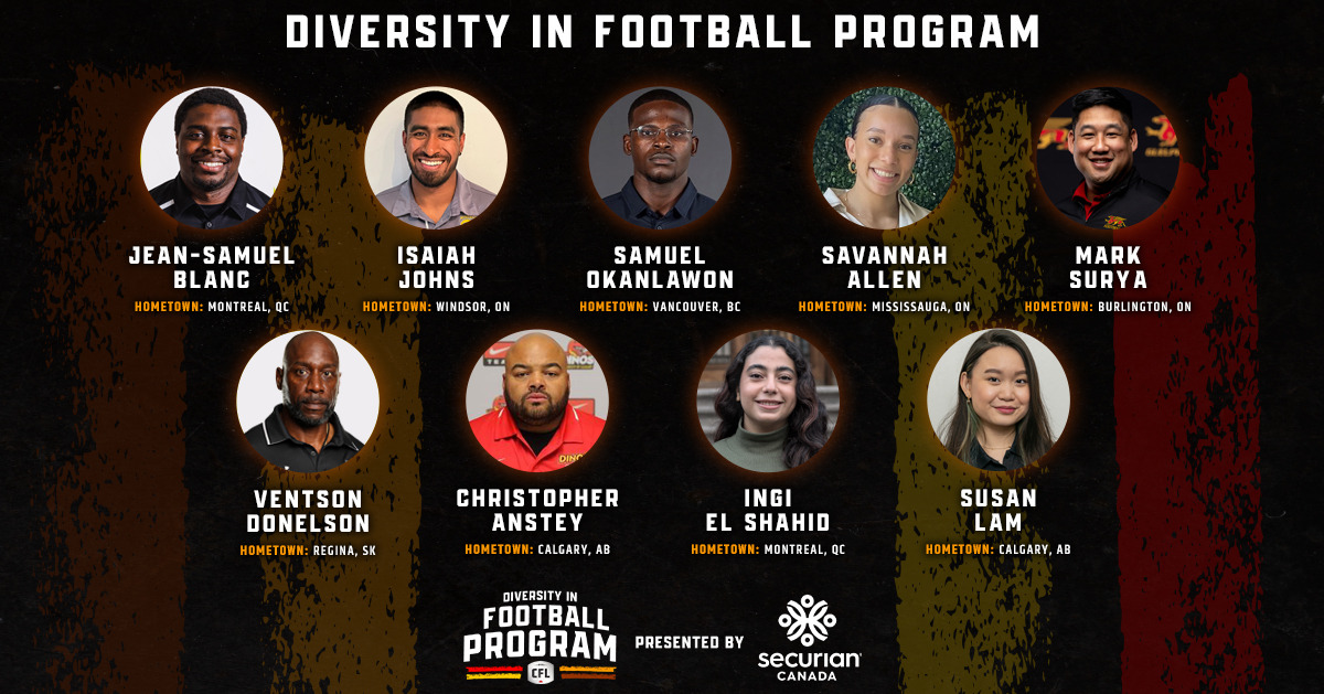 NINE PARTICIPANTS JOIN THE FOOTBALL DIVERSITY PROGRAM PRESENTED BY SECURIAN CANADA