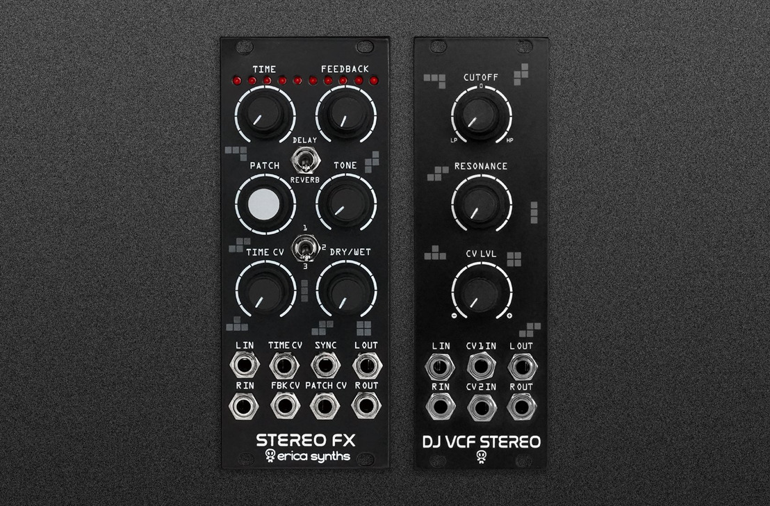 Erica Synths Launches Two Modules: Drum Stereo FX and Stereo DJ VCF 