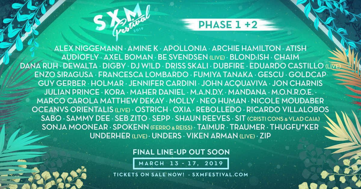 SXM Festival Announces Phase 2 Lineup Announce for March 13-17 Event