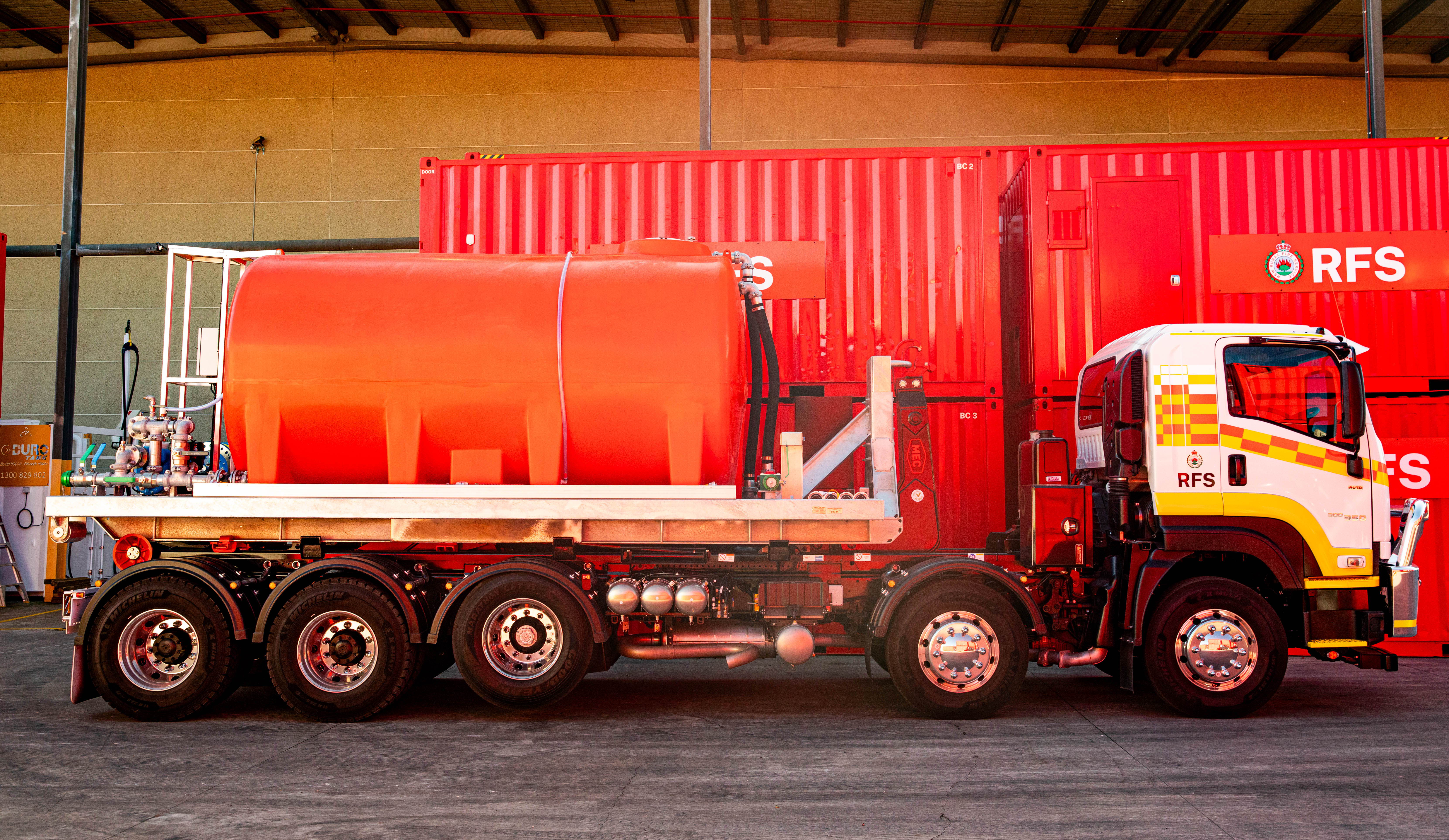 The Isuzu FYX 350-350 will be displayed at AFAC with a 16,000-litre water tank