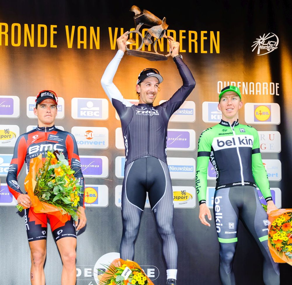 Wielertrui van Flanders Classic, gesigneerd door de top 3 van de Ronde van Vlaanderen