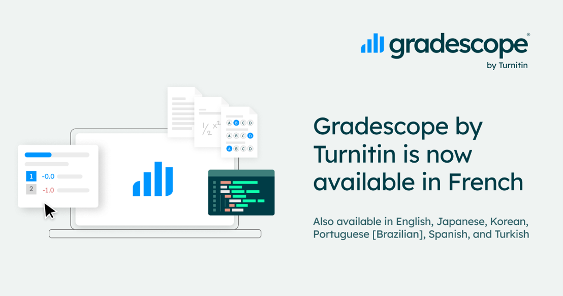 Gradescope by Turnitin is now available in French
