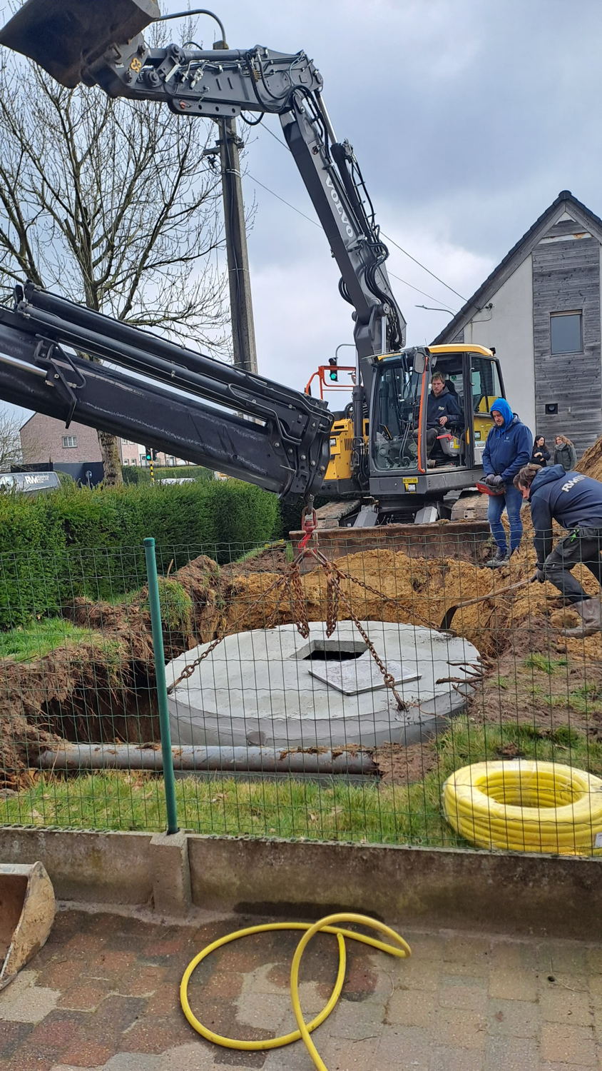 plaatsing regenwaterput