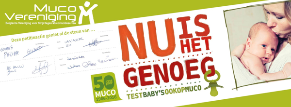 25.037 mensen vragen invoering neonatale screening op mucoviscidose