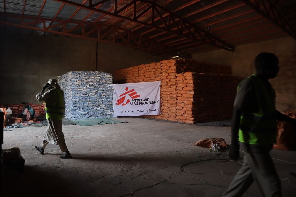 Staff at MSF warehouse preparing to load food items in trucks. Nyala/South Darfur. Date:14/02/2025 | Location: Nyala, South Darfur | Photographer: Abdoalsalam Abdallah Staff at MSF warehouse preparing to load food items in trucks. Nyala/South Darfur. Date:14/02/2025 | Location: Nyala, South Darfur | Photographer: Abdoalsalam Abdallah