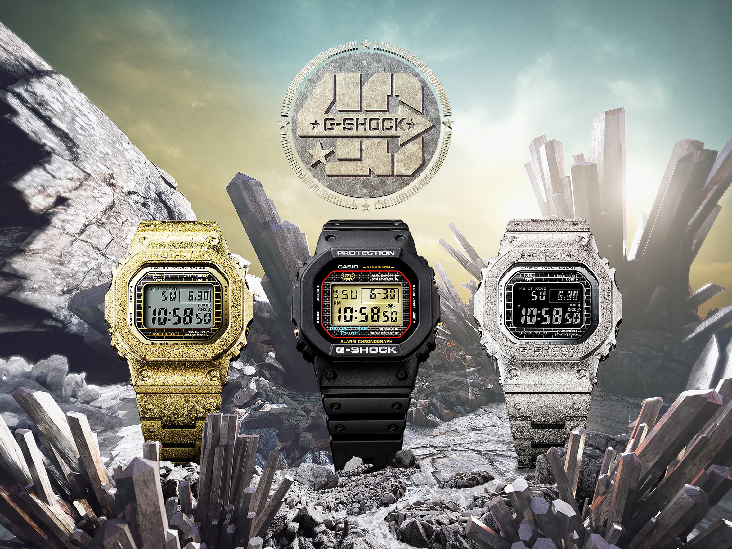 G-SHOCK presenta nuevos procesos de fabricación en la serie de modelos Recrystallized, conmemorativa por su 40 aniversario