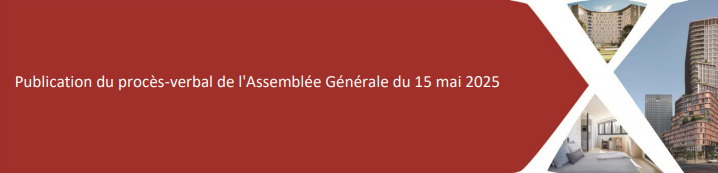 Publication du procès-verbal de l'Assemblée Générale du 15 mai 2025