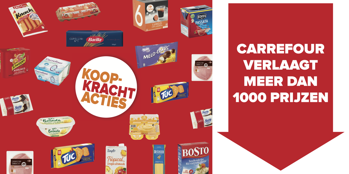 Carrefour start 2024 met een nieuwe koopkrachtactie en verlaagt de prijs van meer dan 1.000 producten