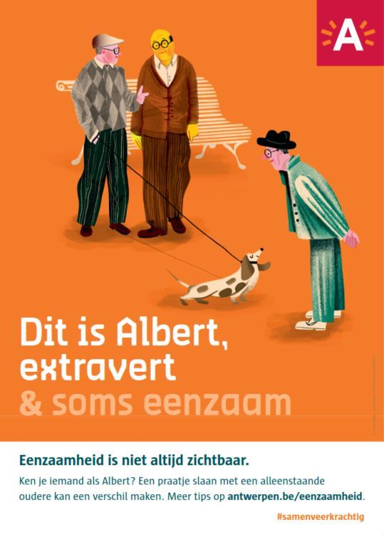 Affiche campagne rond eenzaamheid © stad Antwerpen