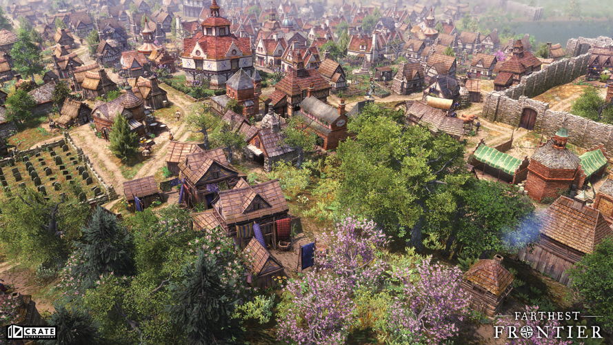 Crate Entertainment, makers of the action RPG Grim Dawn release their city builder, Farthest Frontier into Early Access today 8 PressKit Screenshot 01%20 %20Kamil%20Marczewski