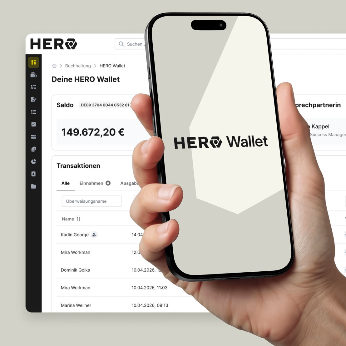HERO Wallet in HERO Software