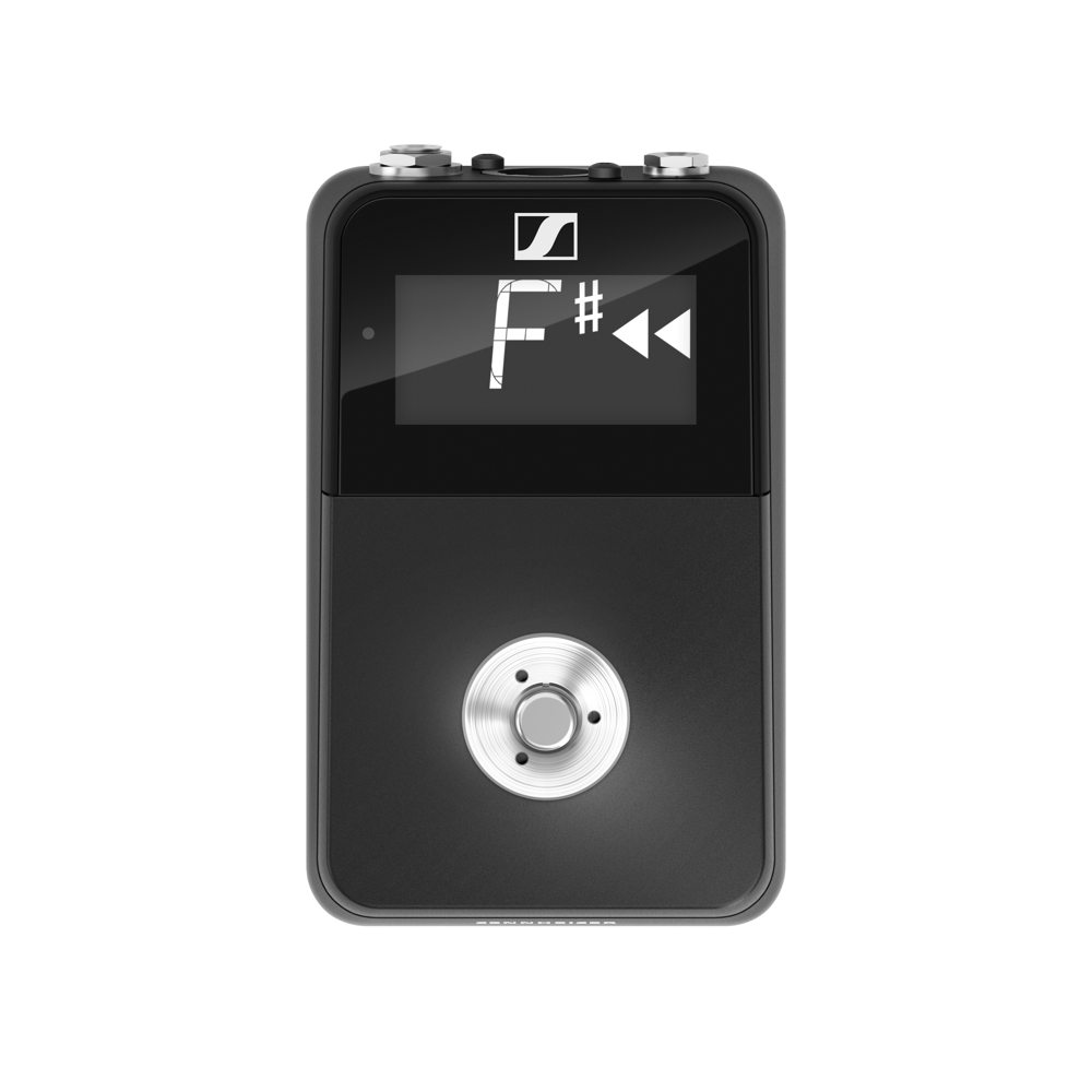 Hitting the foot switch on the pedalboard receiver activates the guitar tuner