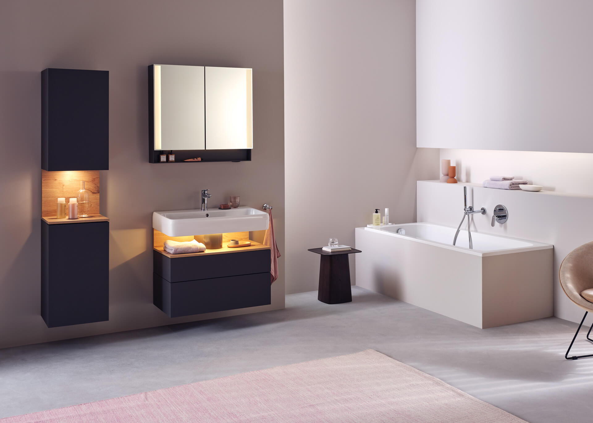 La tendance de la salle de bains sans joints