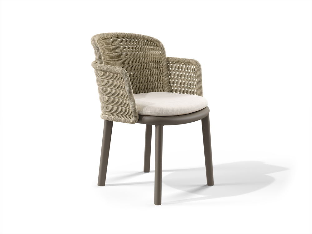 Tribù_2024_SURO_SURO_Armchair_frame clay_weave linen_shadow_starting from €1095
