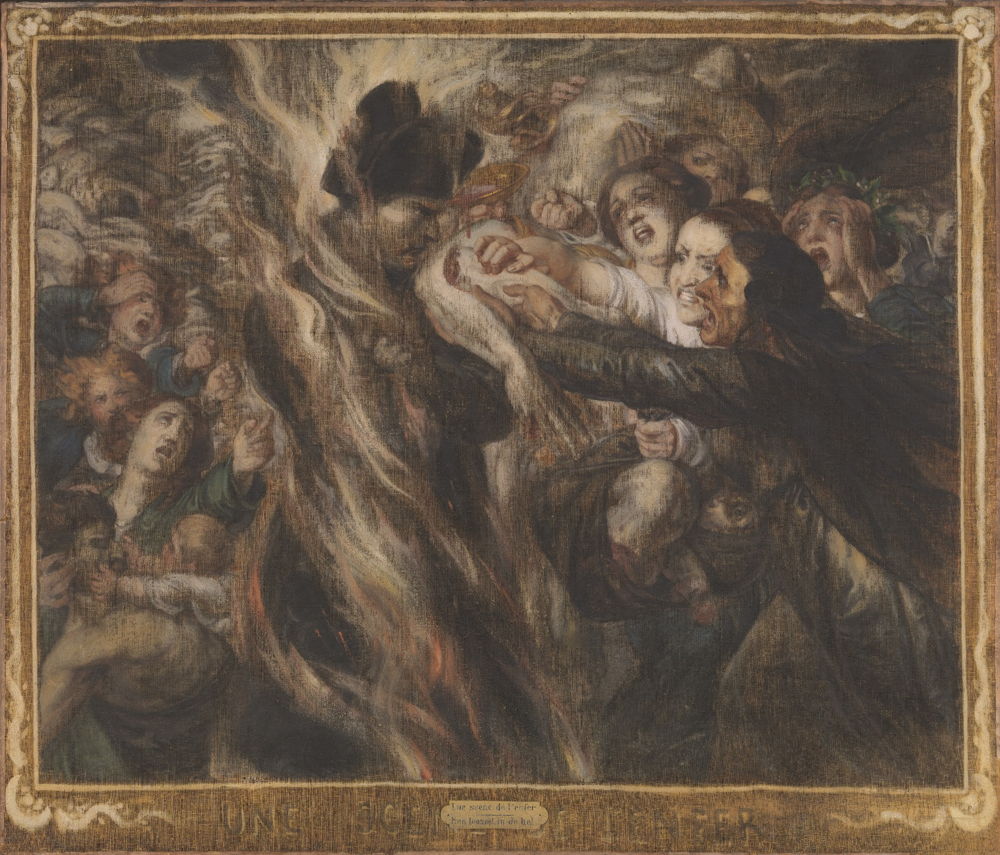Antoine Wiertz, Tafereel uit de hel, 1864. Matte verf op doek, 185 x 220 cm. Koninklijke Musea voor Schone Kunsten van België, inv. 1956. Foto: J. Geleyns - Art Photography