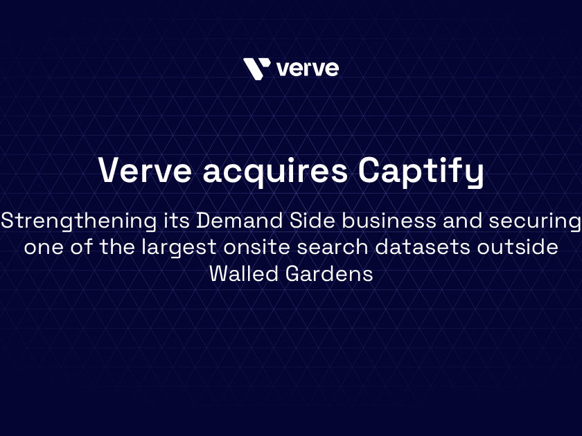 Verve Group acquires Captify, strengthening its Demand Side business and securing one of the largest onsite search datasets outside Walled Gardens  