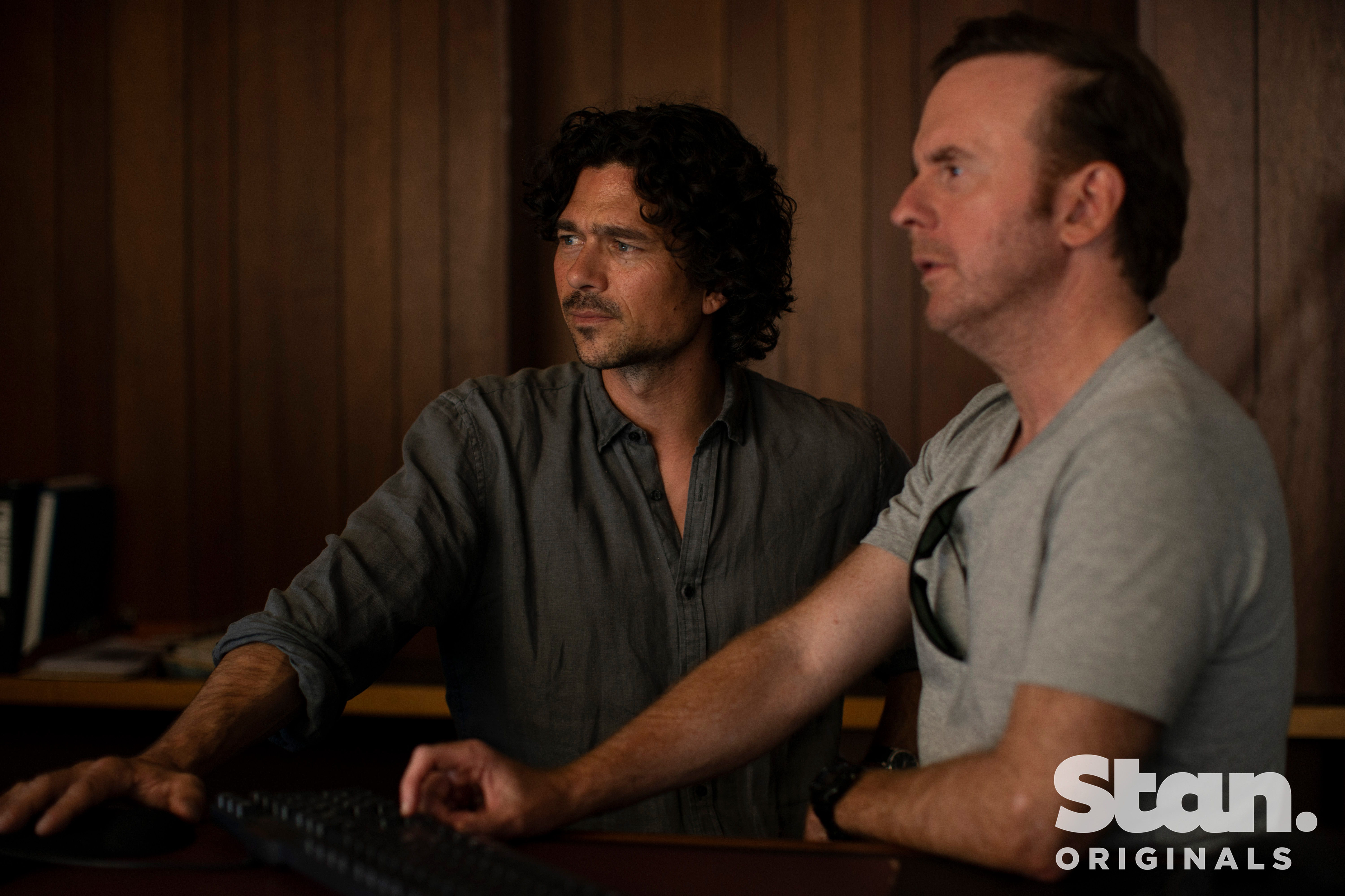 L to R: Luke Arnold as Martin Scarsden, Adam Zwar as Constable Robbie Haus-Jones L to R: Luke Arnold as Martin Scarsden, Adam Zwar as Constable Robbie Haus-Jones
