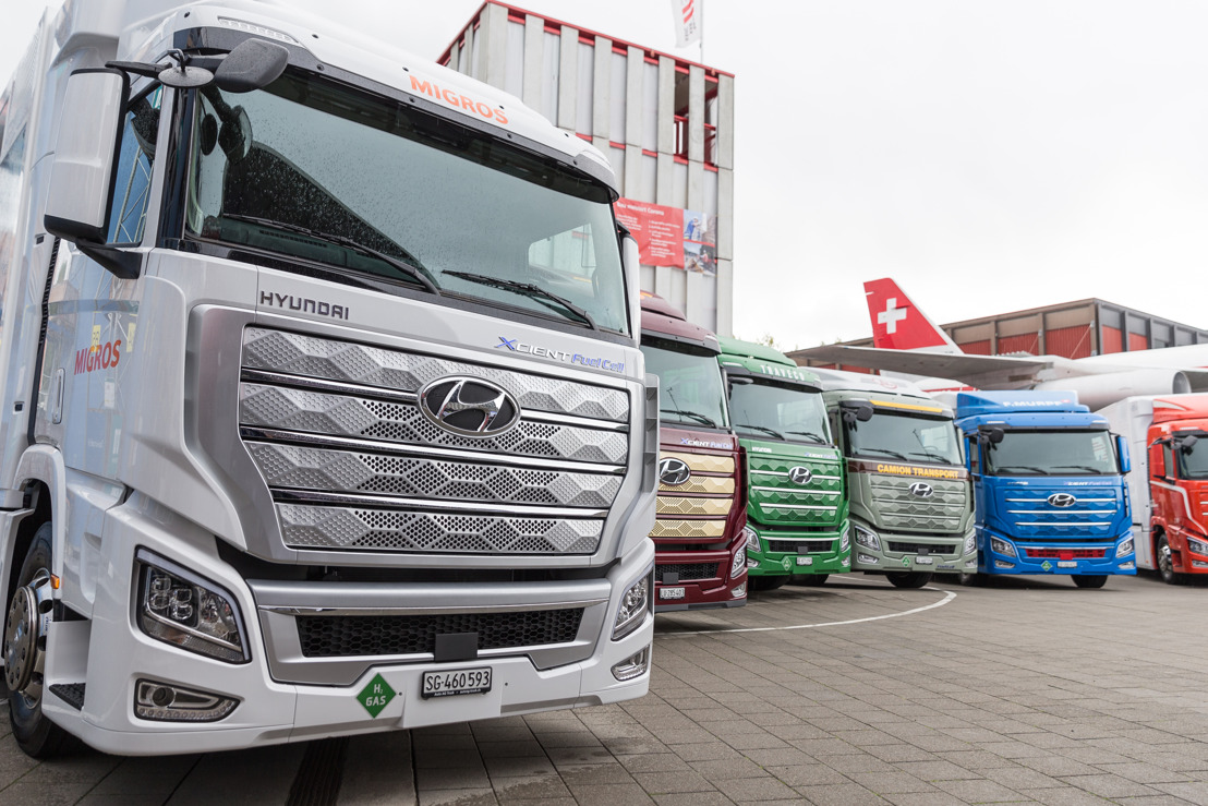 La consegna di XCIENT Fuel Cell Trucks da parte di Hyundai Motor in Svizzera preannuncia l'espansione sui mercati globali dei suoi autocarri