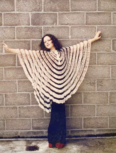 Creation by IO Van Oostveldt worn by Katie Verstockt, ca. 1977, © photo: Bart Verstockt