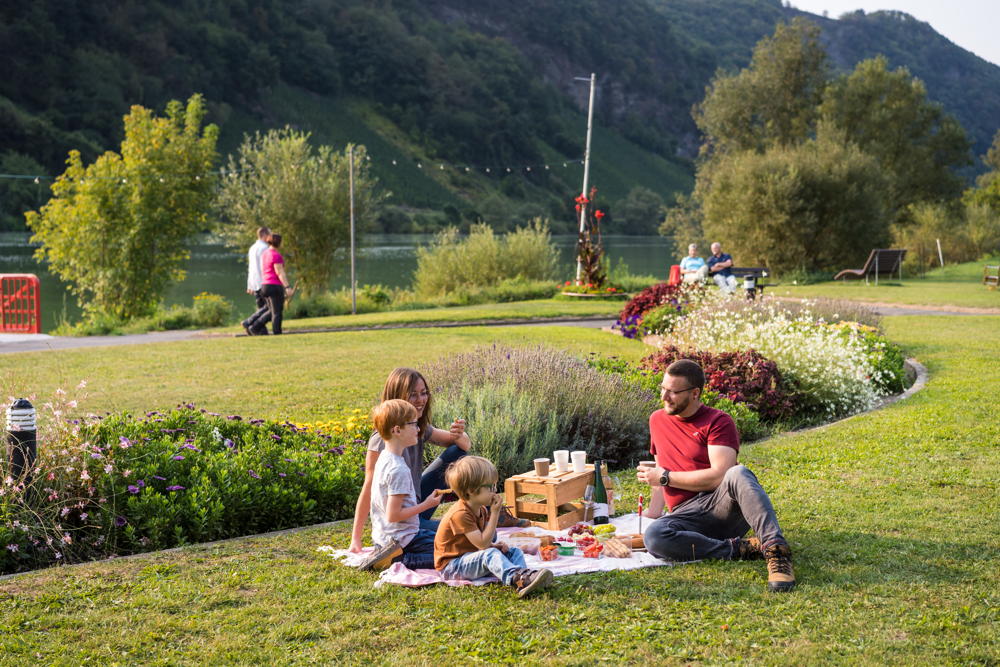 Familie Picknick Kröv Mosleufer c G.Weyrich