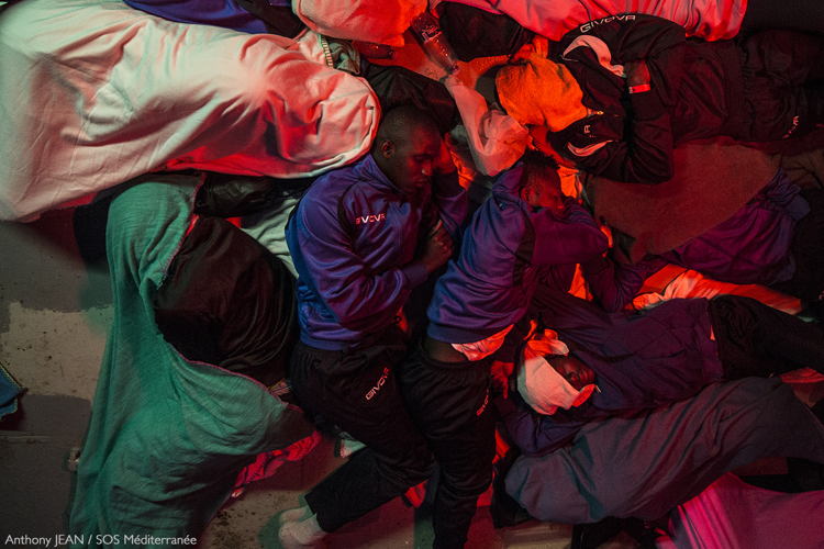 Four rescues and a transfer on-board Aquarius, October 2017. Copyright: Anthony Jean/SOS MEDITERRANEE