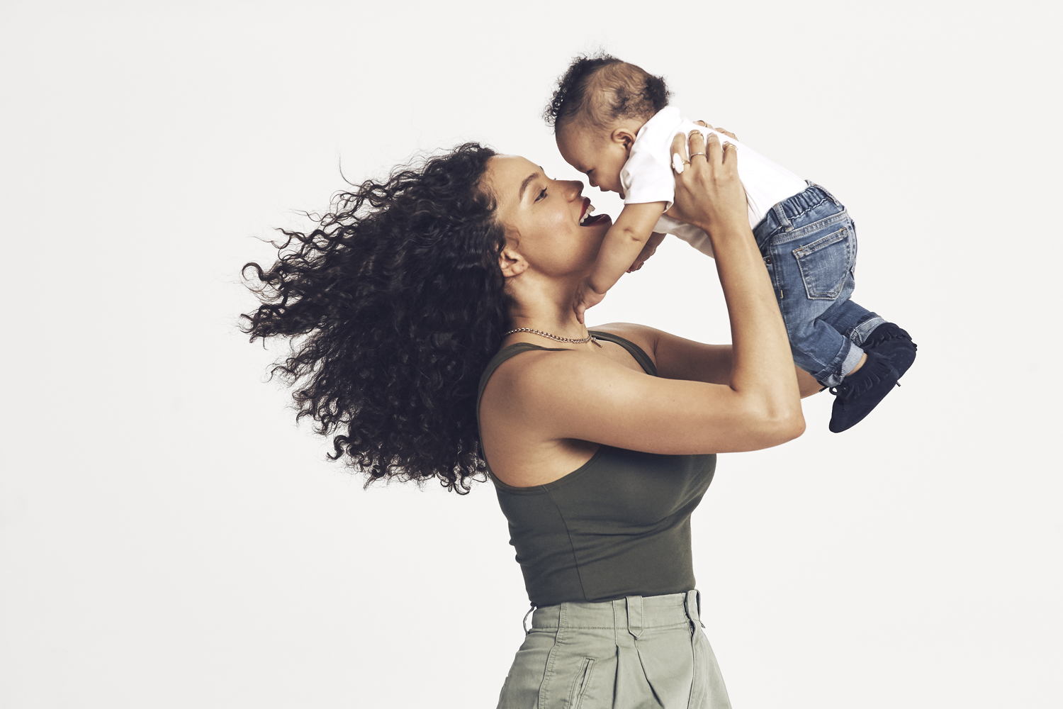 Jurnee Smollet-Bell y su hijo.
