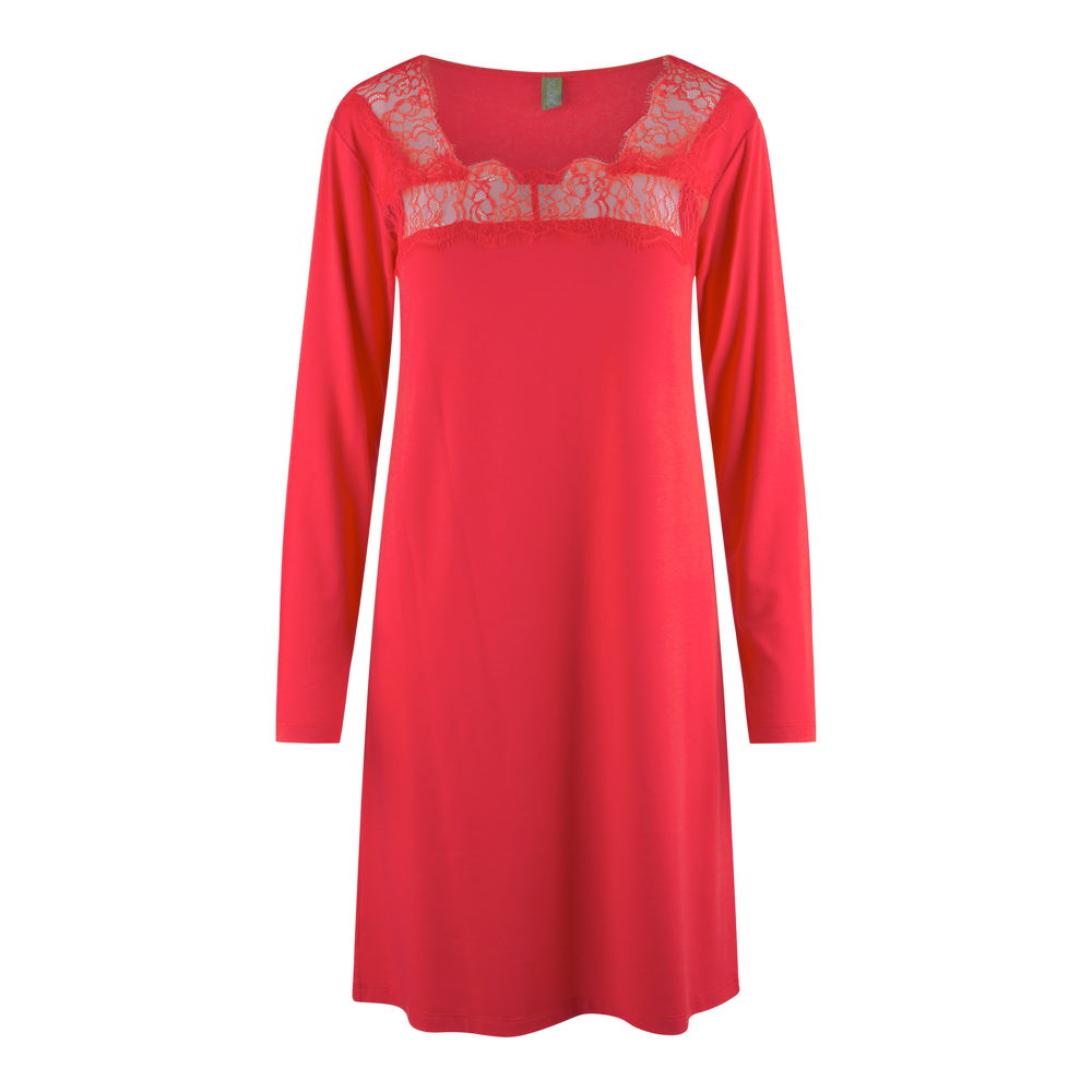 LINGADORE_FW24_7605_PyjamaDress_Cerise_EUR49.95