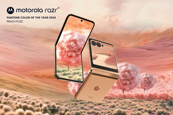Motorola lance une édition spéciale des mobiles razr et edge, les premiers et seuls smartphones disponibles dans la couleur Pantone de l’année 2024