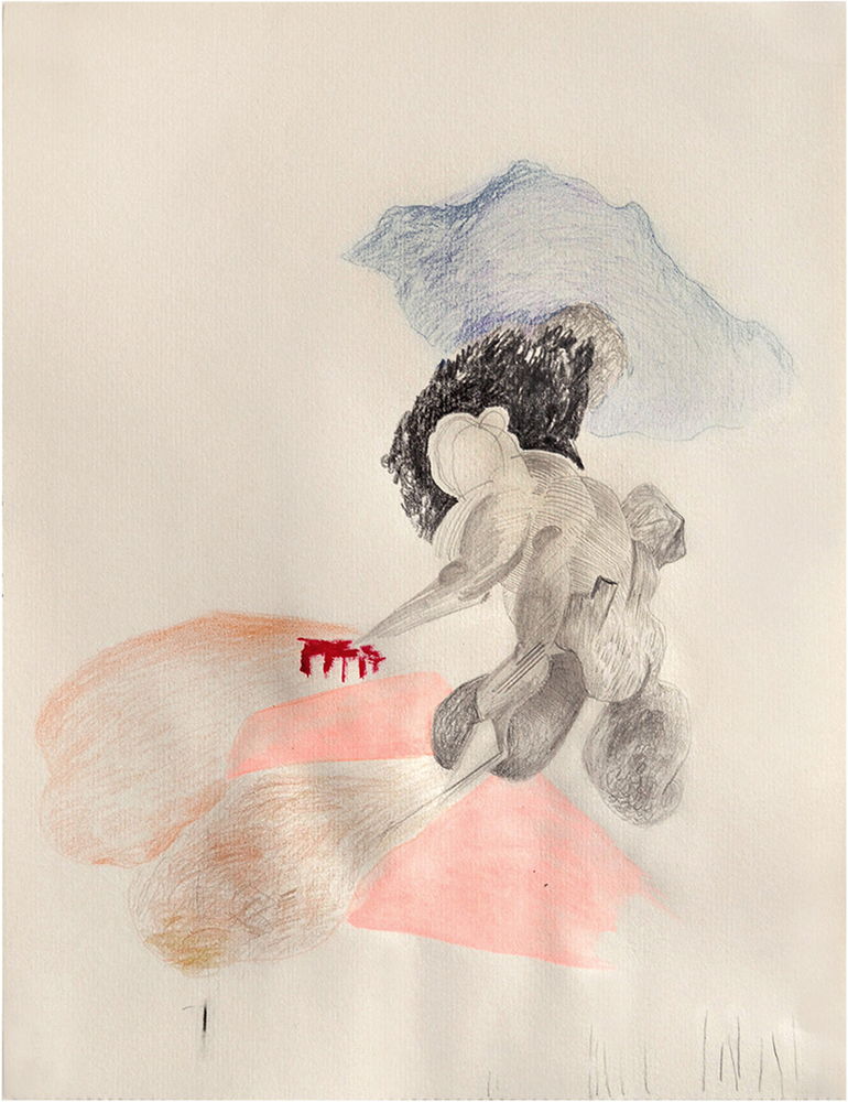 DuflonRacz Gallery_Bettina Carl, Homme de Terre, 2014, mixed media on paper, 36 cm x 27 cm