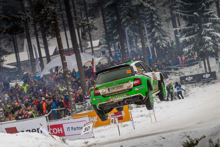 Pontus Tidemand (S) and Jonas Andersson (S) flew into second place at their home rally.
