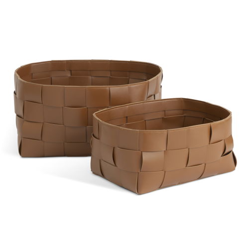 Habitat Set of 2 Faux Leather Baskets, £30