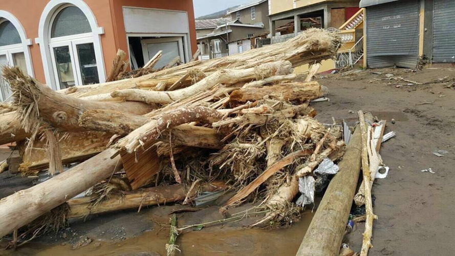 Situation in Dominica after the path of hurricane Maria.