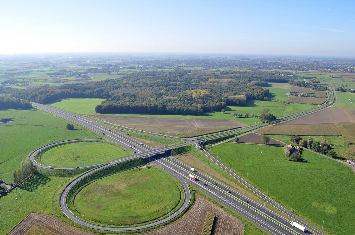 Zicht op Groenhovebos - Baliebrugge en oprittencomplex