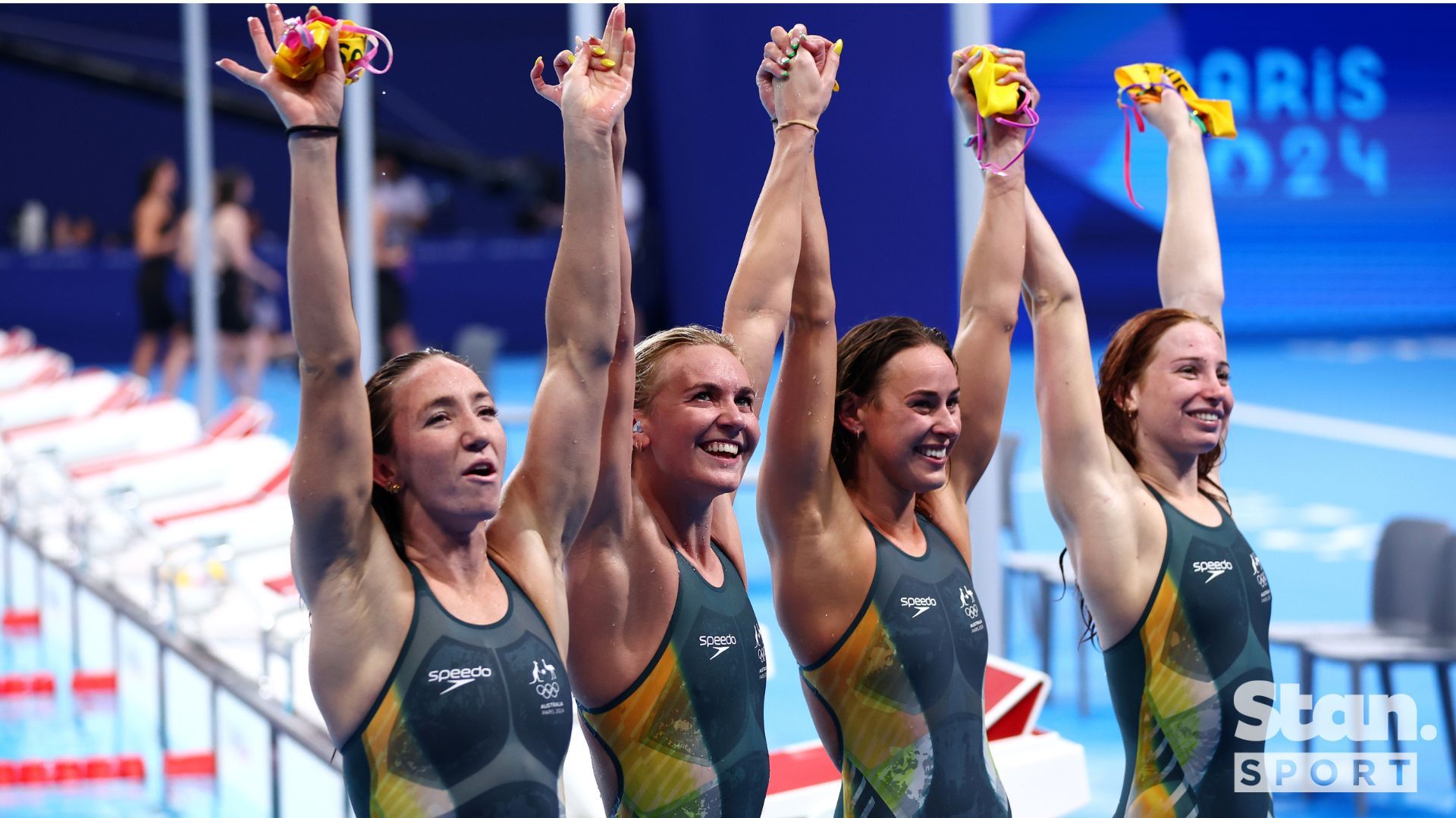 Australia stormed to Gold in the Women's 4x200m Freestyle Relay.