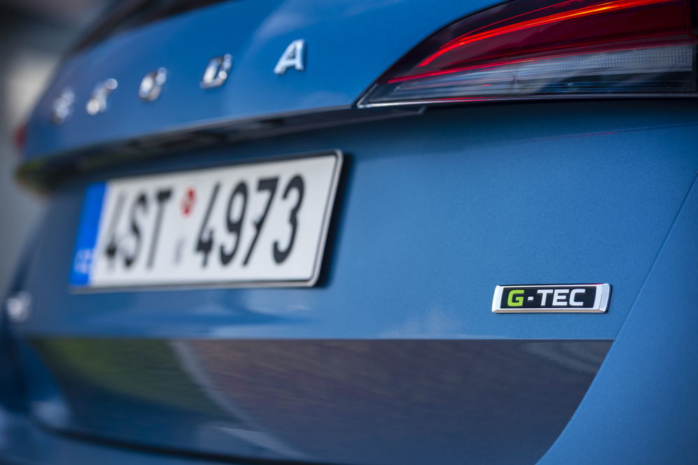 ŠKODA offers G-TEC versions of the SCALA (pictured) and KAMIQ. The CNG version of the all-new OCTAVIA will follow in the second half of 2020.