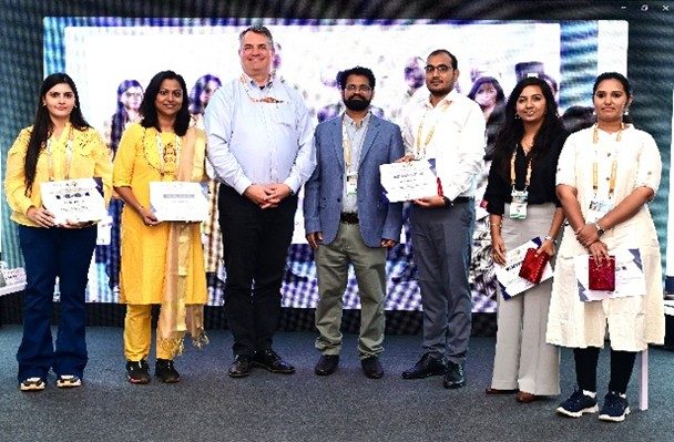 Student awardees with Dr Stanford Blade and Dr Manish Pandey at AAGB 2025