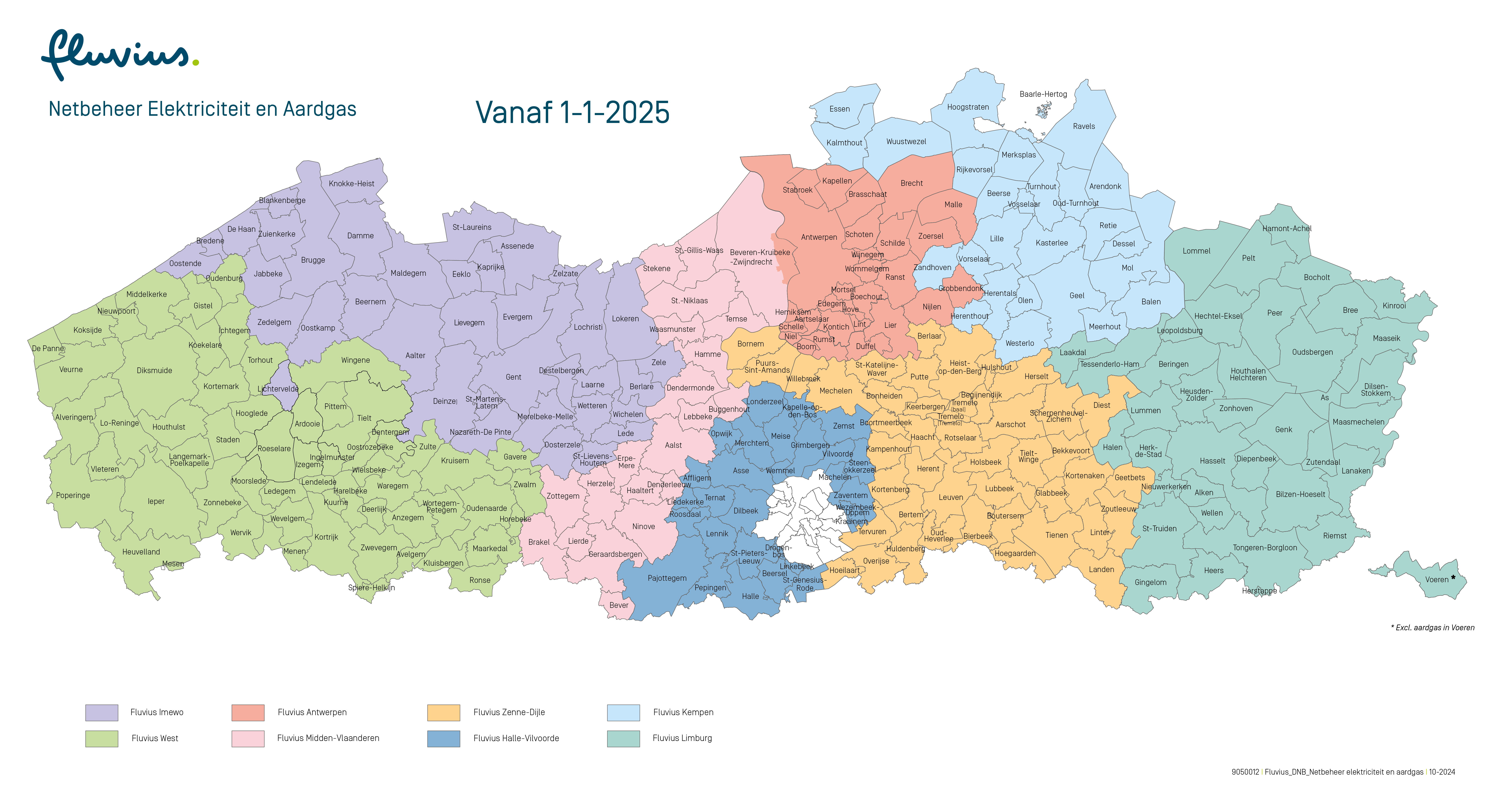 The landscape of electricity and natural gas distribution system operators from 1/2025 + merger municipalities