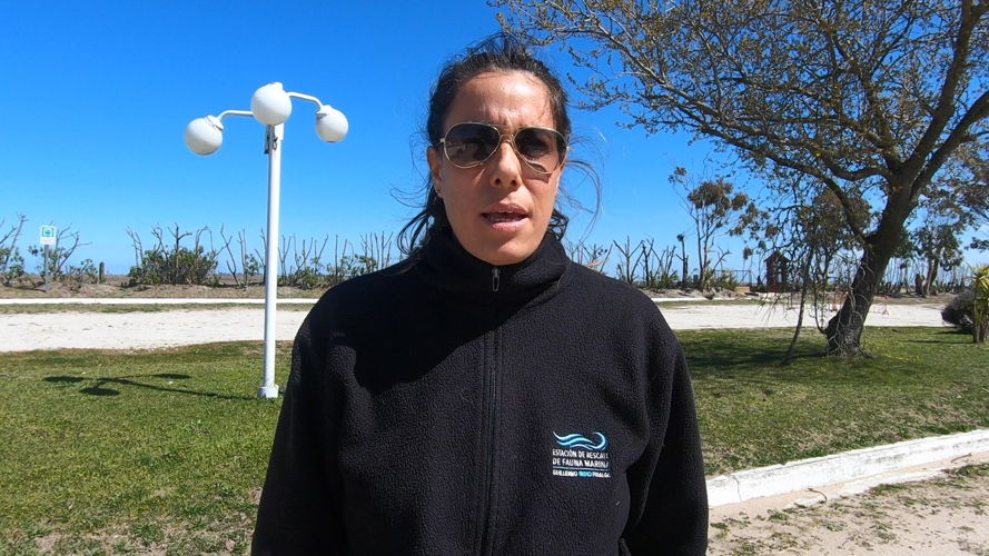 Lucrecia Díaz, coordinadora general de la Estación de Rescate de Fauna Marina Guillermo “Indio” Fidalgo 
