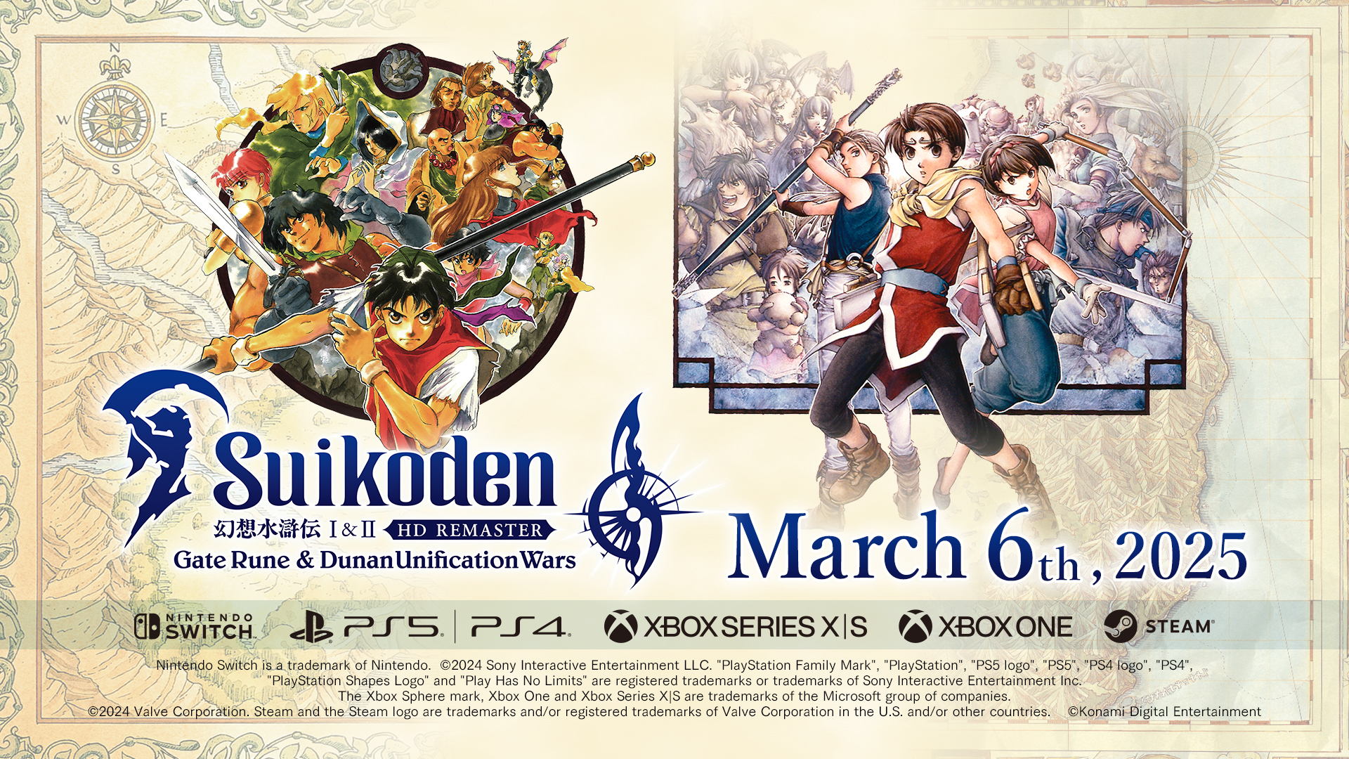 Suikoden I&II HD Remaster Gate Rune and Dunan Unification Wars sortira le 6 mars 2025 !
